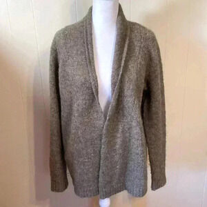 Dtlm Repeat Light Brown Alpaca/Wool Blend Open Front Cardigan Size 38/Small.